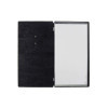 menu holder 17,4x31,8 cm (4RE) "menu" METAL label 2 envelopes (4 sides) elastic CORK BLACK