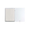 Porta Menu 16,5x23,1 cm (GOLFO) etichetta METAL STANDARD "menu" 2 buste (4 facciate) elastico nero FASHION BIANCO KROKO