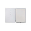 Porta Menu 16,5x23,1 cm (GOLFO) etichetta METAL "personalizzata" (minimo 18 pezzi) 2 buste (4 facciate) elastico nero FASHION BI
