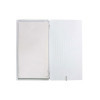 menu holder 17,4x31,8 cm (4RE) "personalized" METAL label (min. 18 pcs) 2 envelopes (4 sides) elastic FASHION WHITE KROKO