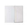 Porta Menu 17,4x31,8 cm (4RE) etichetta METAL STANDARD "menu" 2 buste (4 facciate) elastico nero FASHION BIANCO STRUZZO