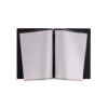 menu holder 23,2x31,8 cm (A4) "menu" METAL label 2 envelopes (4 sides) elastic FASHION BLACK KROKO