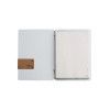menu holder 16,5x23,1 cm (GOLFO) PATCH label "personalized" (min. 18 pcs) 2 envelopes (4 sides) elastic FASHION WHITE KROKO