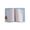 menu holder 16,5x23,1 cm (GOLFO) PATCH label "menu" 2 envelopes (4 sides) elastic JUTE SKY BLUE