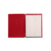 Porta Menu 16,5x23,1 cm (GOLFO) etichetta METAL STANDARD "menu" 2 buste (4 facciate) elastico rosso JUTA BICOLOR