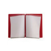 menu holder 16,5x23,1 cm (GOLFO) "menu" METAL label 2 envelopes (4 sides) elastic JUTE BICOLOR