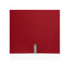 Porta Menu 17,4x31,8 cm (4RE) etichetta METAL "personalizzata" (minimo 18 pezzi) 2 buste (4 facciate) elastico rosso JUTA BICOLO