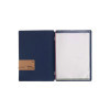 menu holder 16,5x23,1 cm (GOLFO) PATCH label "personalized" (min. 18 pcs) 2 envelopes (4 sides) elastic JUTE JEANS