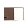 menu holder 23,2x31,8 cm (A4) PATCH label "personalized" (min. 18 pcs) 2 envelopes (4 sides) elastic ECOMODA BROWN th. 0.6