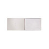 Porta Menu 31,7x23,1 cm (A4 ORIZZONTALE) etichetta METAL "personalizzata" (minimo 18 pezzi) 2 buste (4 facciate) elastico rosso 
